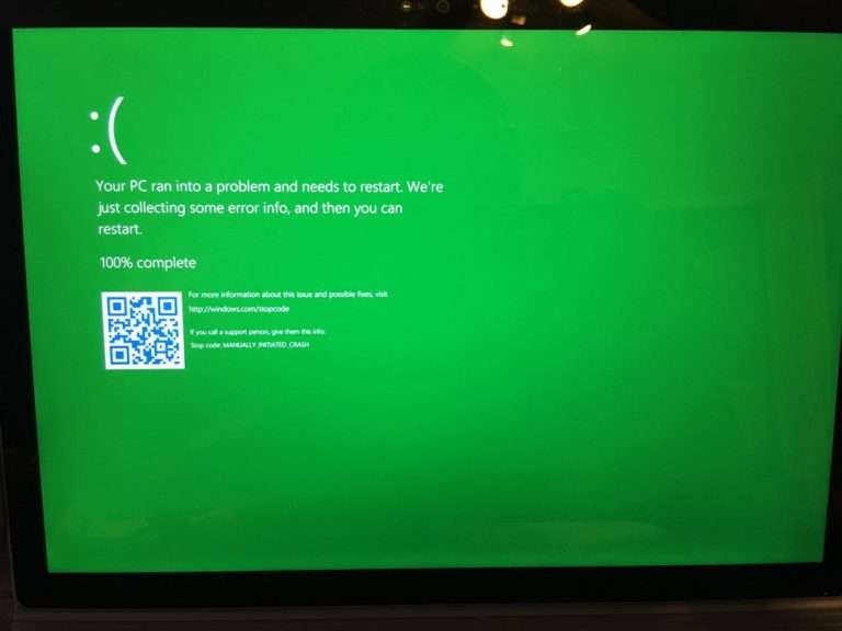 Windows’un meşhur mavi ekranı geliştiriciler için yeşil oluyor!