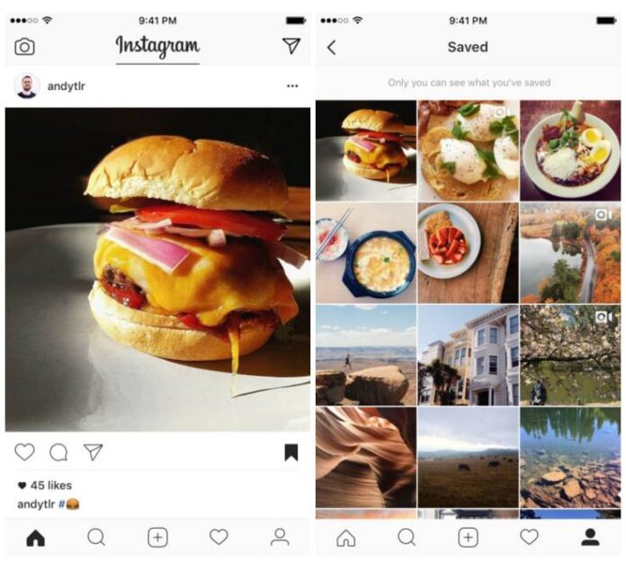 Instagram gönderilere 'Kaydet' özelliğini devreye soktu