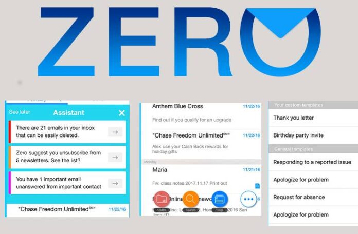 Zero mobil e-posta uygulaması