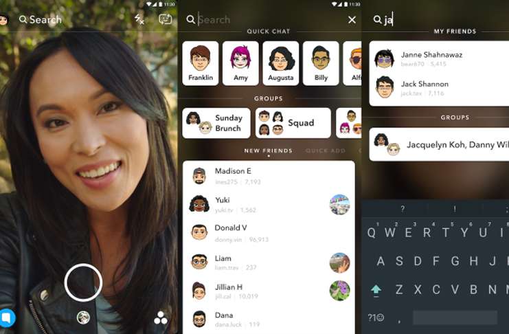 Snapchat, navigasyonu kolaylaştırmak için evrensel arama başlattı
