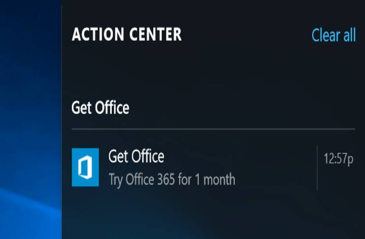 Windows 10’da beliren ‘Ofis İndir’ bildirimleri nasıl kapatılır
