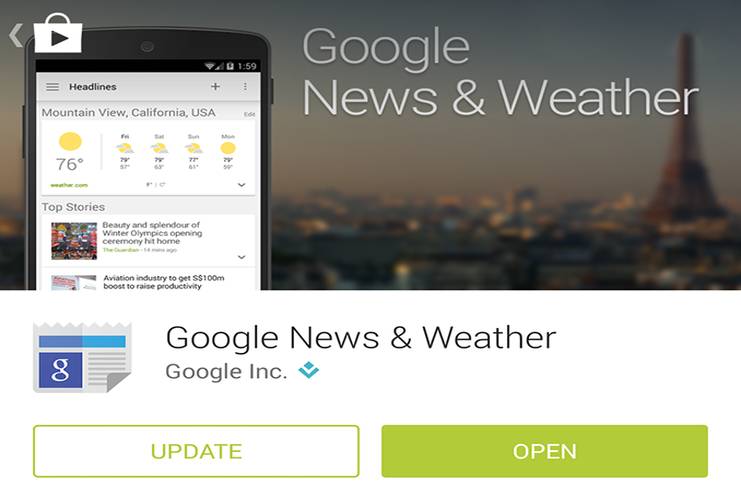 Google’ın yeni ‘Haberler ve Hava Durumu’ uygulamasını