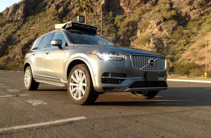 Uber’in işlettiği sürücüsüz bir araç