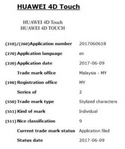 Huawei, 4D Touch için kolları sıvadı