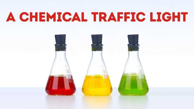 Kimyasal maddelerle trafik ışığı deneyi