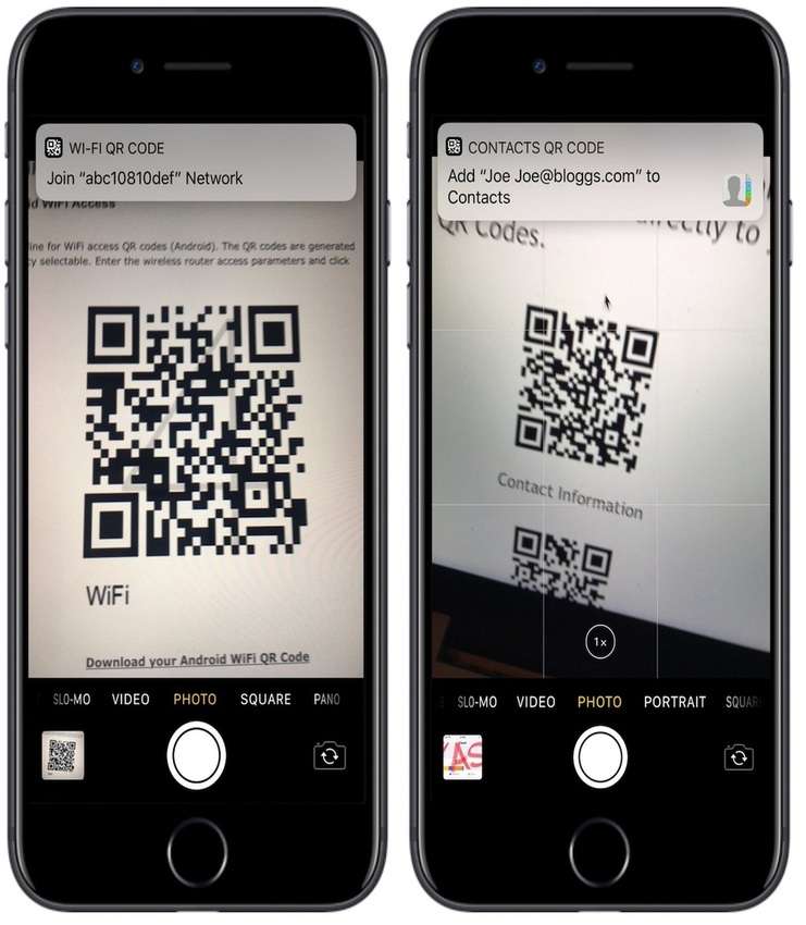 QR kod iOS 11