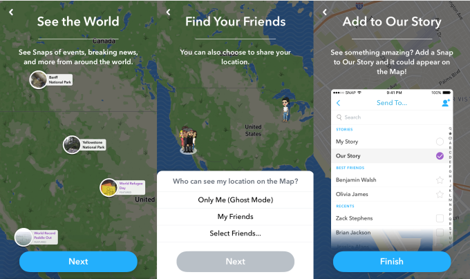 Snapchat yer paylaşım özelliği Snap Map ile başladı