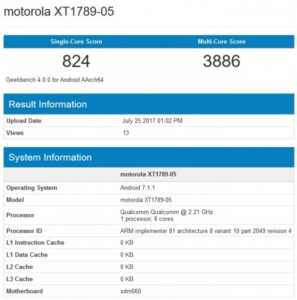 Akıllı telefon Moto X4, Geekbench testinde görüldü