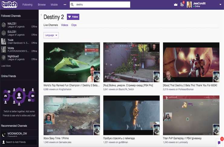 Twitch mi YouTube mu? Destiny 2 oyun testleri